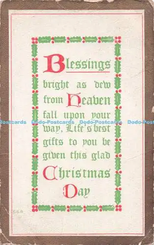 R730976 Blessings F A Owen PM Bristol 1912