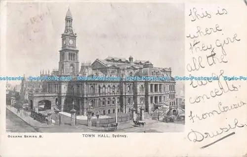 R731067 Sydney Town Hall Oceana Serie B 1905