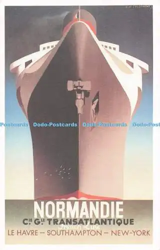 R729200 Normandie Transatlantique Le Havre Southampton New York Dalkeith Bournem