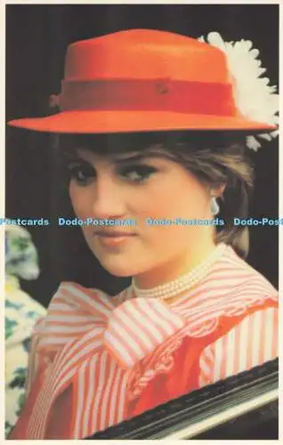 R729207 Lady Diana Spencer Ascot Prescott Abholung königliche Hochzeit Souvenir Postkarte