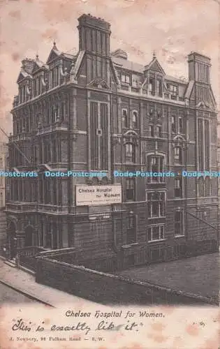 R731221 Chelsea Hospital For Women J Newbury PM Reading 1904