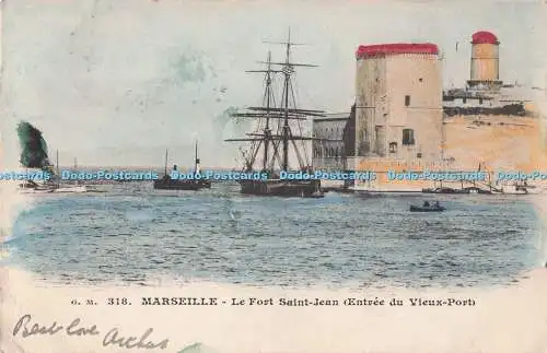 R731226 Marseille Le Fort Saint Jean Entree du Vieux Port 1906