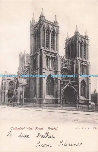 R731236 Bristol Cathedral West Front 1903