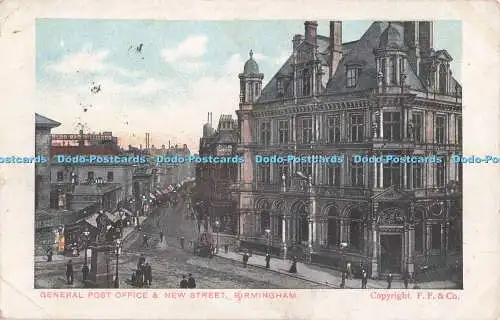 R729226 Birmingham General Post Office und New Street F F 1904