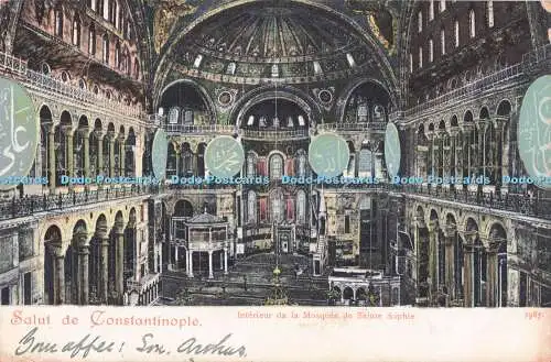 R731245 Salut de Constantinople Interieur de la Mosquee de Sainte Sophie