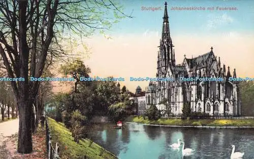 R729288 Stuttgart Johanneskirche mit Feuersee H und V