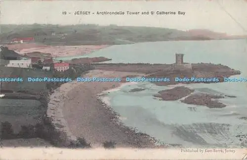 R731387 Jersey Archirondelle Tower and St Catherine Bay Geo Barre 1906