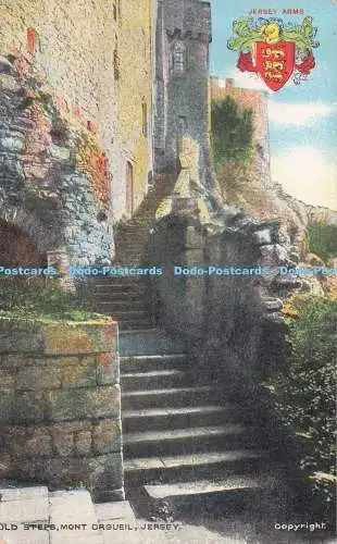 R731394 Jersey Mont Orgueil Old Steps 1906