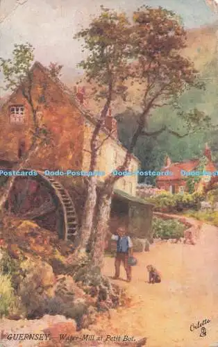 R731399 Guernsey Wassermühle bei Petit Bot Tuck Oilette Serie II 7318 Henry B Wim