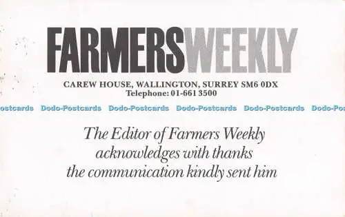 R729488 Farmers Weekly PM Croydon 1987