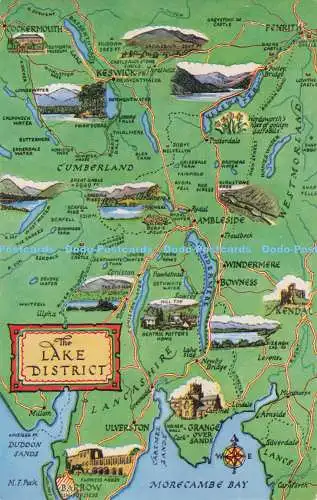 R731523 The Lake District Karte J Salmon Sevenoaks Aquarell