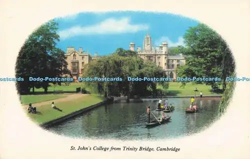 R731629 Cambridge St John College From Trinity Bridge Photo Precision Colourmast