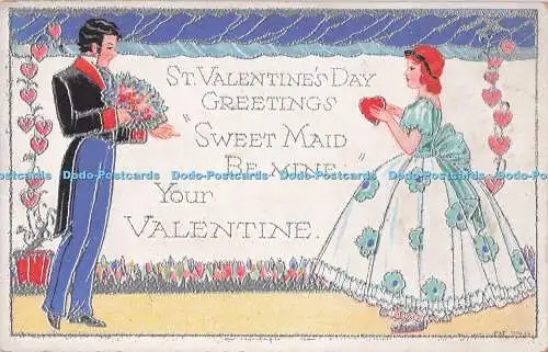 R729618 St Valentine Day Greetings Sweet Maid Be Mine Your Valentine Valentine S