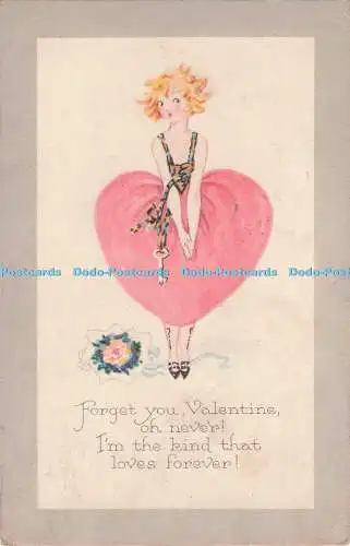 R729644 Forget You Valentine Oh Never The Gibson Art Company Cincinnati U S A PM