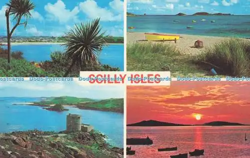 R731697 Scilly Isles Sunset Over Samson F E Gibson Natural Colour Photo Series M