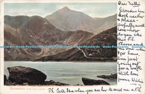 R729724 Snowdon von Llyn Llydaw Peacock 1903