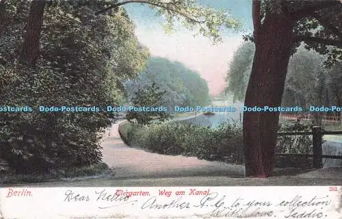 R729755 Berlin Tiergarten Weg am Kanal PM Leeds 1903