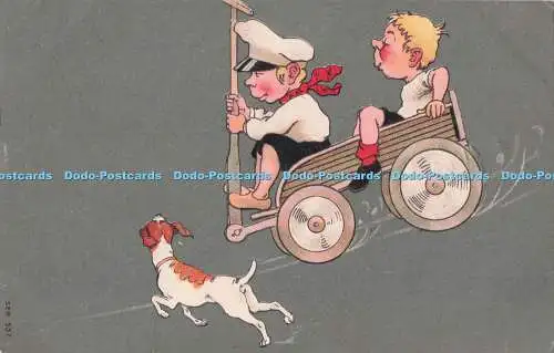 R729793 Zwei Kinder und Hund 1906