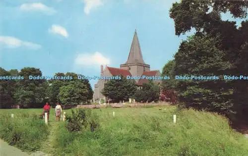 R731843 Sussex Alfriston Kirche The Cathedral of the Downs D V Bennett Maidstone