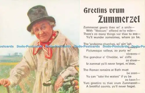 R731896 Greetins Vrum Zummerzet J Salmon Sevenoaks Aquarell