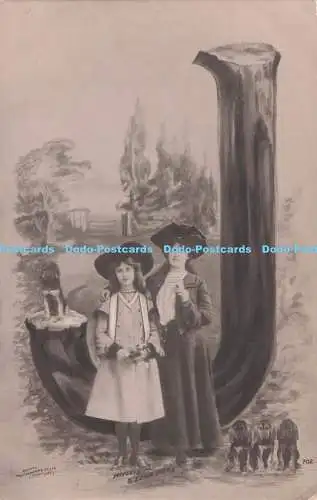 R729874 Phyllis and Zena Dare Rotary Photographic PM Roundhay Leeds 1905