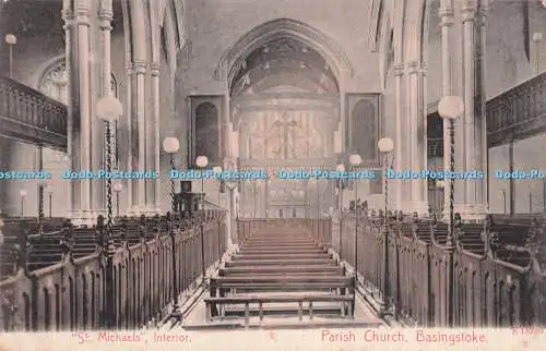 R732311 Basingstoke Pfarrkirche St. Michaels Interieur 1905