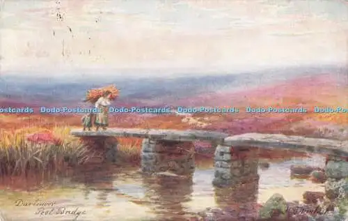 R730311 Dartmoor Post Bridge Tuck Oilette 7074 H B Wimbush 1908