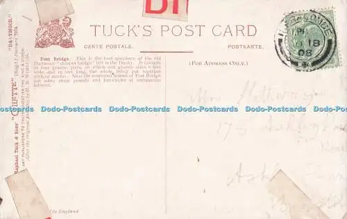 R730311 Dartmoor Post Bridge Tuck Oilette 7074 H B Wimbush 1908