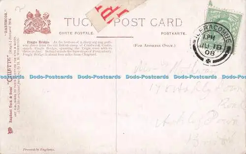 R730313 Dartmoor Single Bridge Tuck Oilette 7074 H B Wimbush PM Ilfracombe 1908