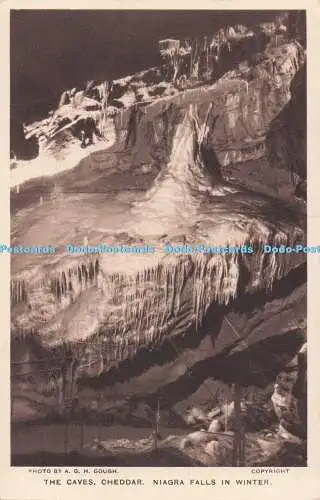 R732496 Cheddar The Caves Niagarafälle im Winter A G H Gough