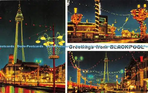R528030 Greetings from Blackpool John Hinde Multi View 1964