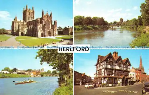 R528098 Hereford The Cathedral River Wye and Cathedral The Old House Multi View