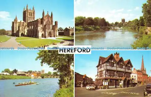 R528099 Hereford The Cathedral River Wye and Cathedral The Old House Multi View