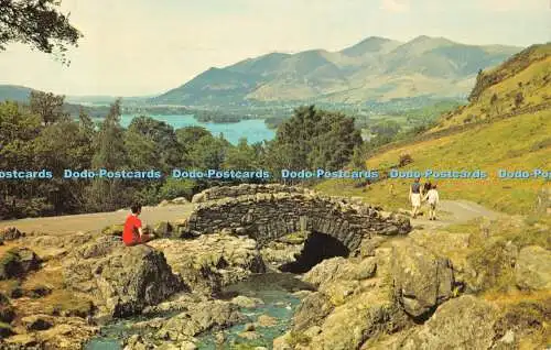 R528100 The English Lakes Ashness Bridge and Derwentwater Sanderson and Dixon Ja