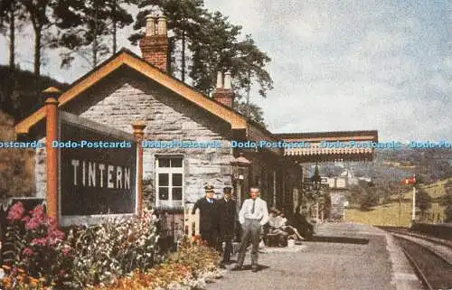 R528135 Tintern Station 1931 The Station Master Clerk and Porter Pilgrims Press