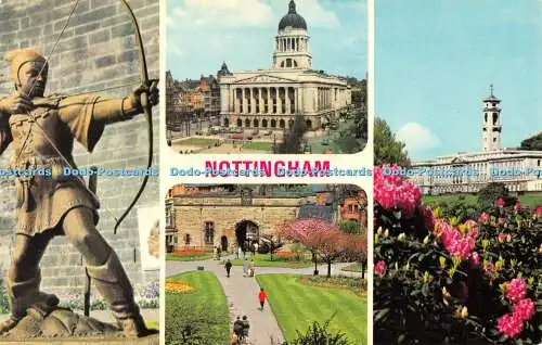 R528140 Nottingham Robin Hood Council House University E T W Dennis Photocolour