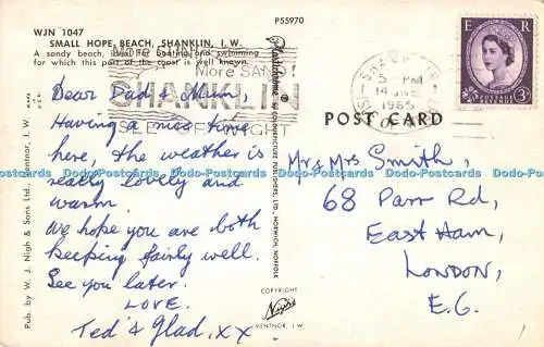 R528169 I W Shanklin Small Hope Beach W J Nigh Plastichrome 1965