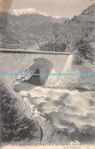 R528199 Environs de Cauterets Le Pont de la Raillere et le Cabaliros LL 52