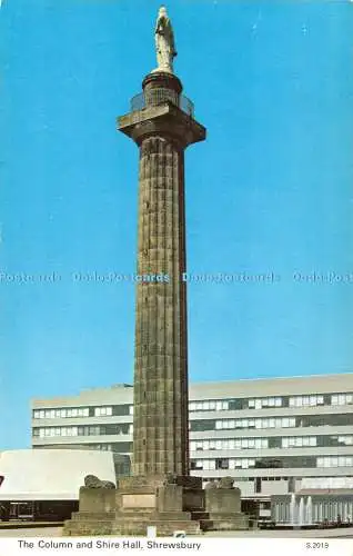 R528245 Shrewsbury The Column and Shire Hall E T W Dennis Photocolour