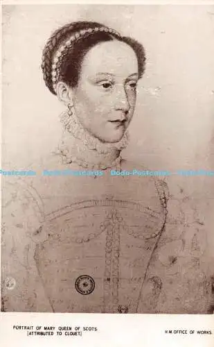 R528327 Porträt von Mary Queen of Scots Clouet H M Office of Works zugeschrieben