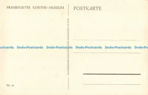 R528389 Goethes Arbeitszimmer in seinem Waterhaus Frankfurter Goethe Museum Hans