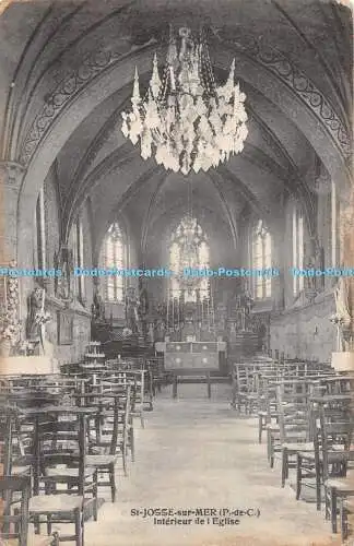 R528404 St Josse sur Mer Interieur de l Eglise