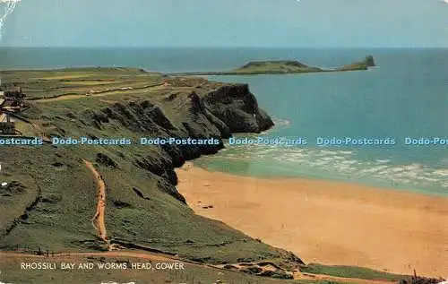 R530304 Gower Rhossili Bay and Worms J Salmon 1967