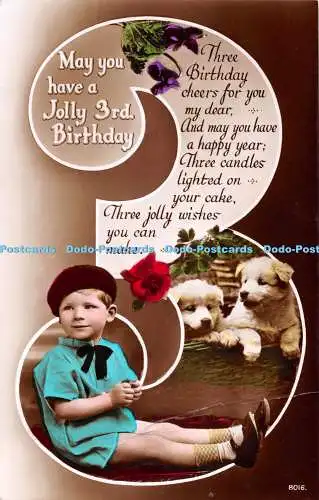 R528611 May You Have a Jolly 3 rd Birthday RP