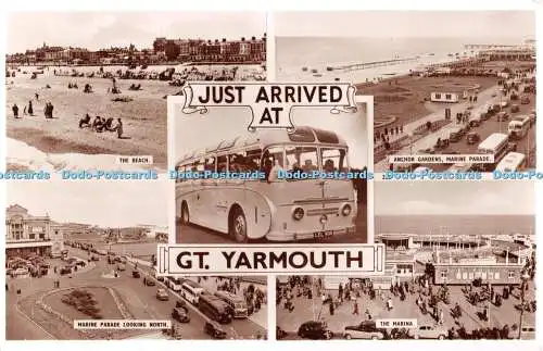 R530421 Gerade angekommen am Gt Yarmouth The Beach Bamforth RP Multi View