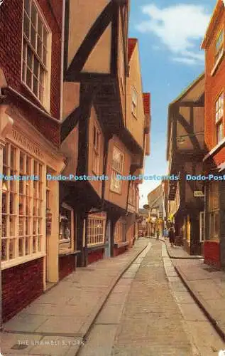 R528705 York The Shambles J Salmon Postkarte