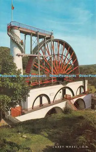 R528789 Laxey Wheel I O M J Salmon Postkarte