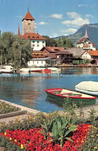 R528885 Spiez am Thunersee mit Schloss H Steinhauer