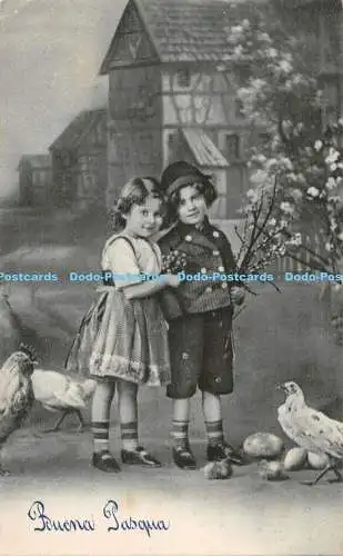 R528914 Buona Pasqua R D L Postkarte