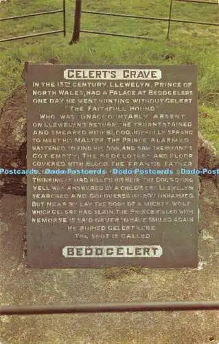 R528933 Beddgelert Gelert Grab Postkarte